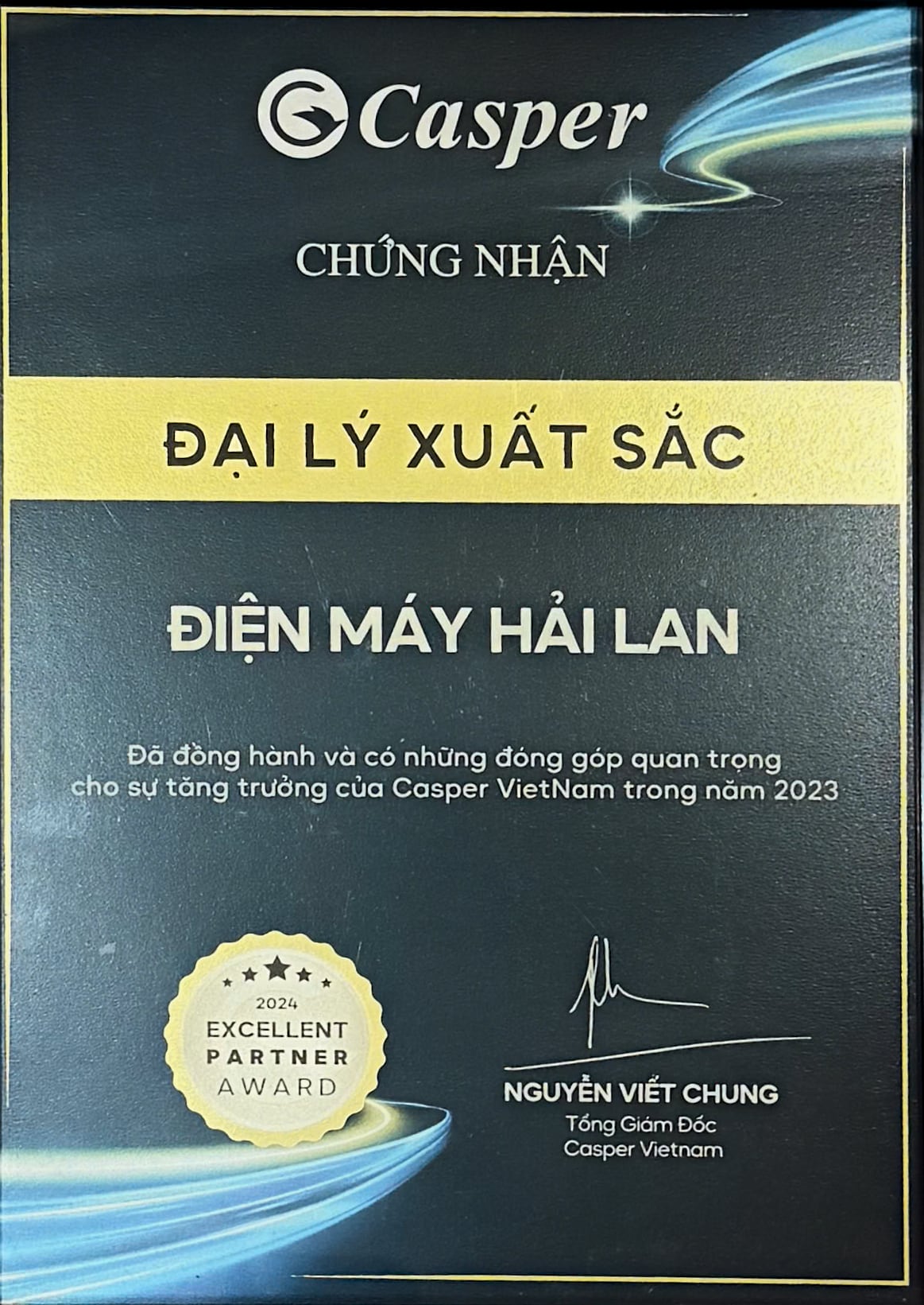 CASPER / LG - Bảng Vinh danh Đại lý Tiêu biểu