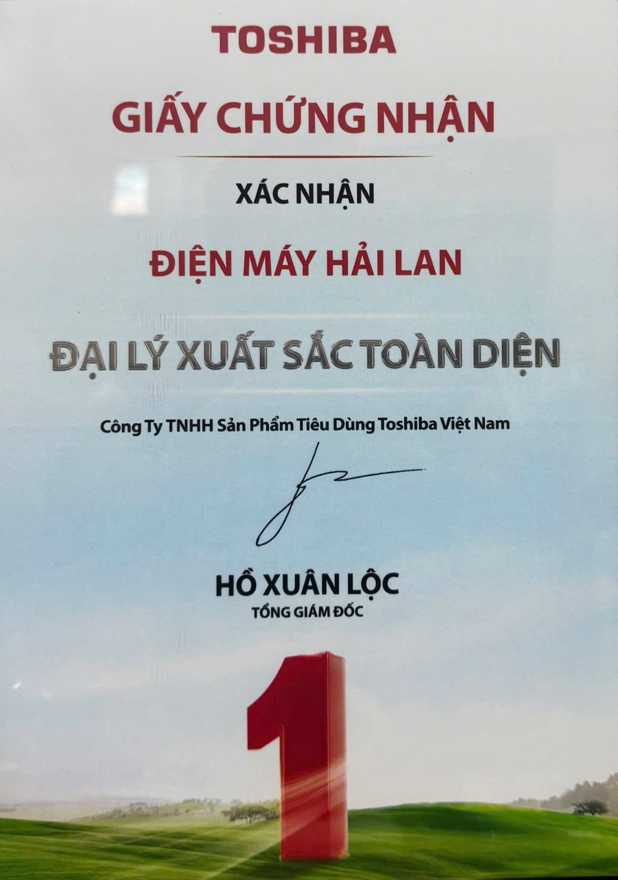 DAIKIN - Giấy Chứng nhận Đại lý Xuất sắc Toàn diện
